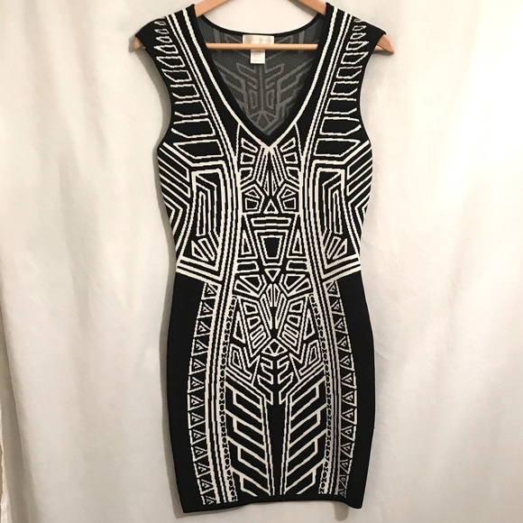 Jealous Tomato Dresses & Skirts - Black & White Aztec Patterned Dress stretchy